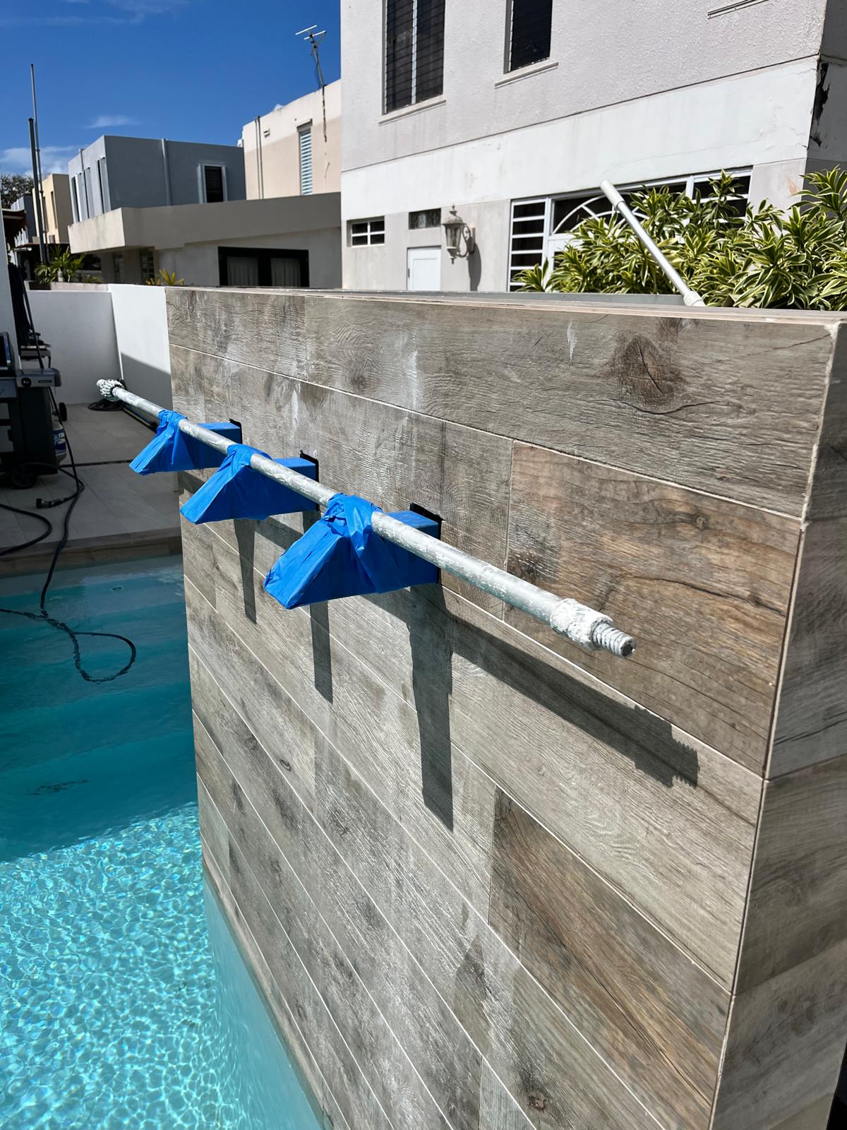 Pool deck excavation to locate leak