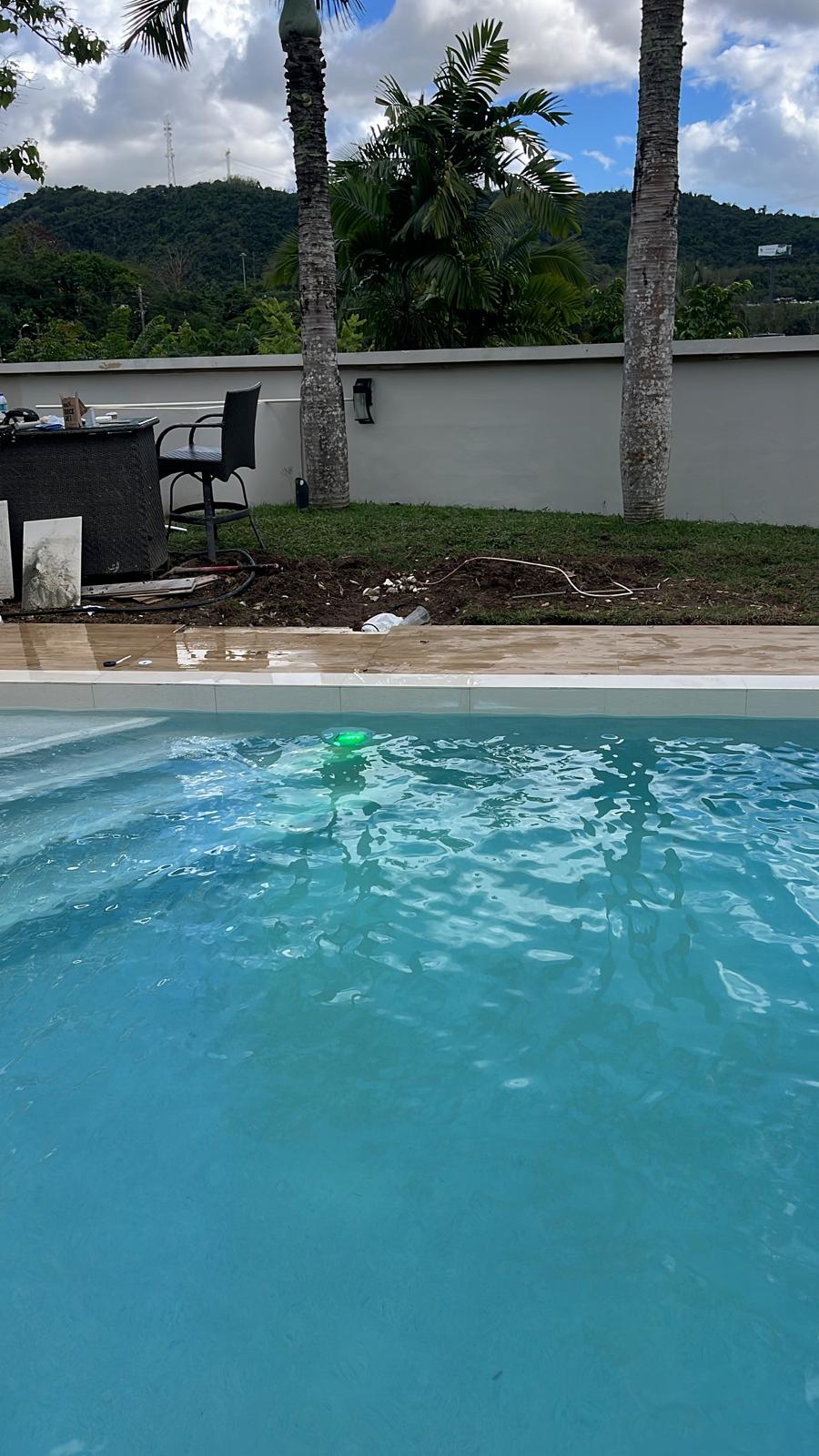 Pool perimeter trench work