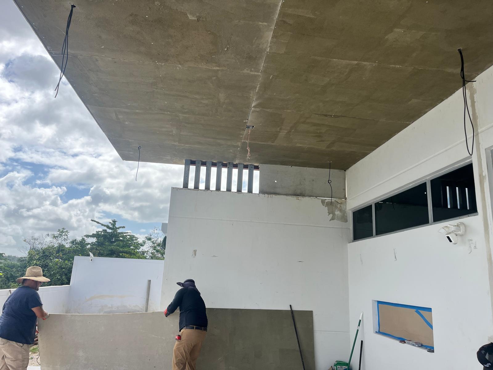 Exterior wall panel install